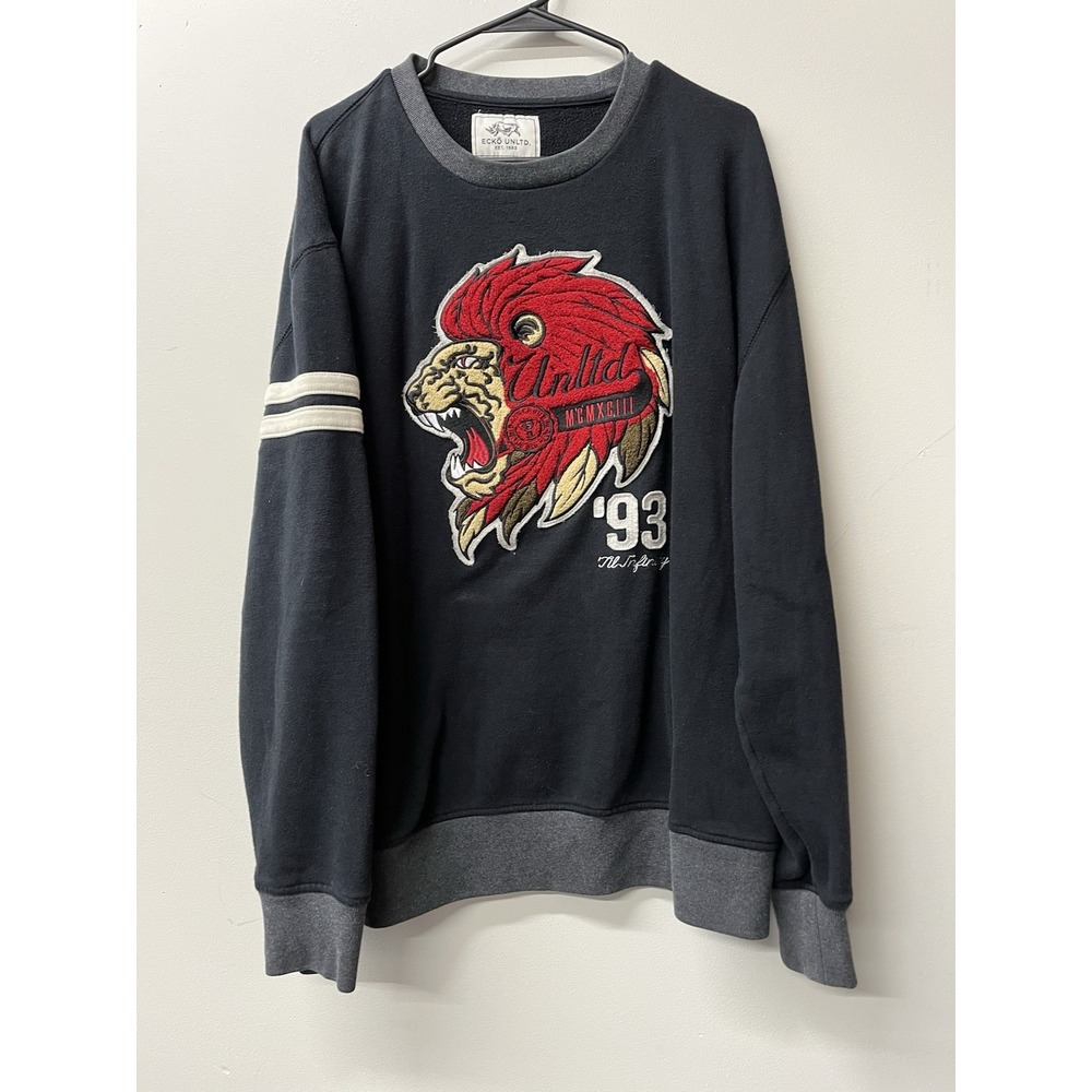 Ecko Unltd The Wild Life Sweatshirt embroidered lion Xxl